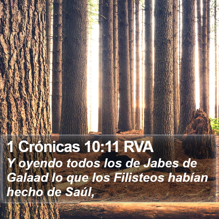 1 Crónicas 10:11 RVA Bible Study