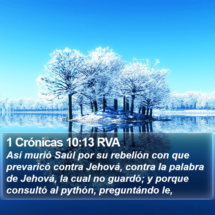 1 Crónicas 10:13 RVA Bible Study