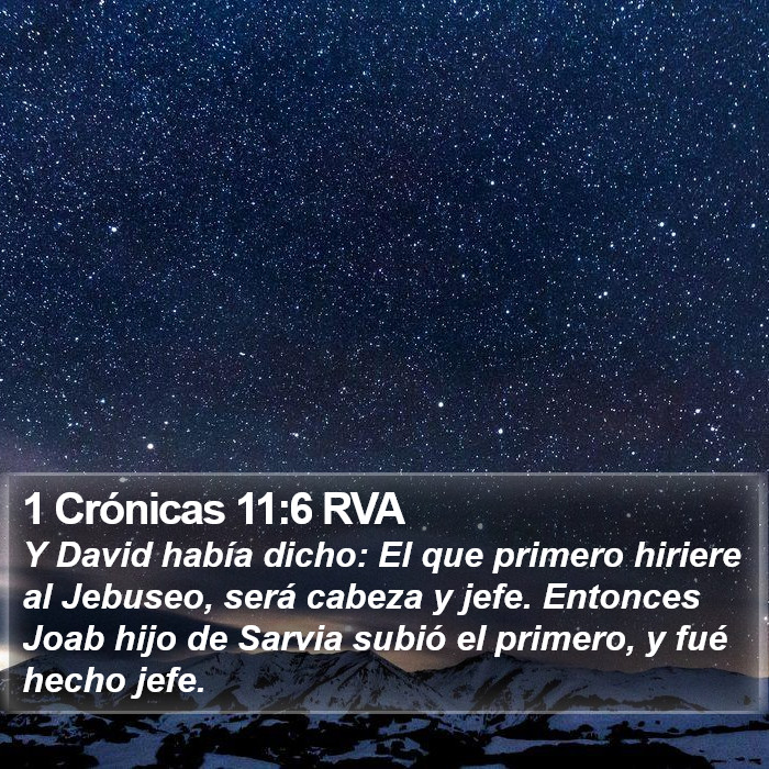 1 Crónicas 11:6 RVA Bible Study