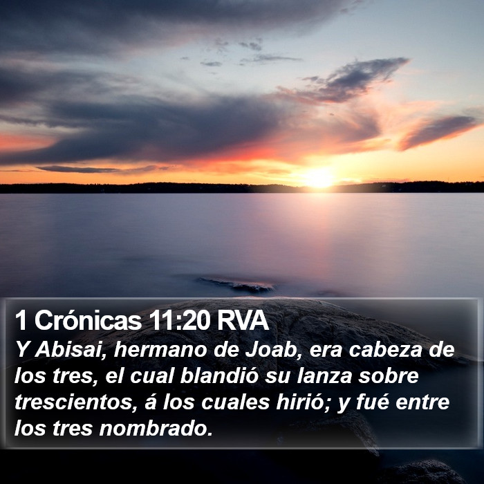 1 Crónicas 11:20 RVA Bible Study