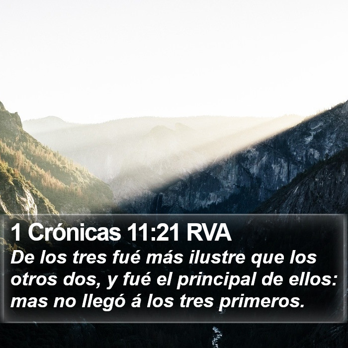 1 Crónicas 11:21 RVA Bible Study