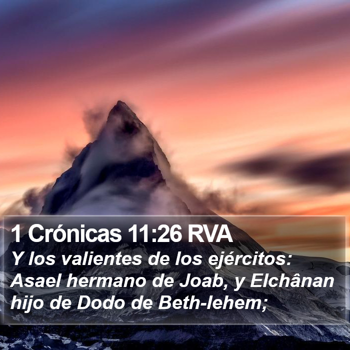 1 Crónicas 11:26 RVA Bible Study