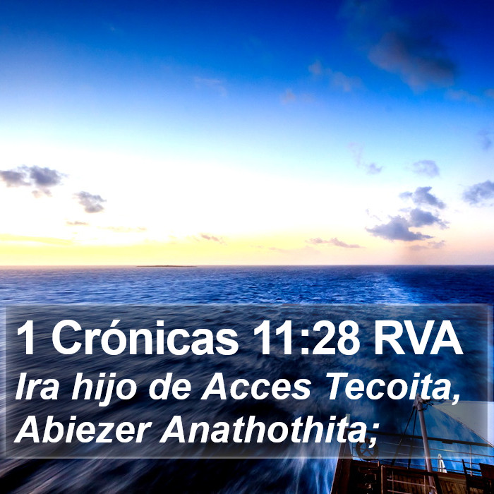 1 Crónicas 11:28 RVA Bible Study