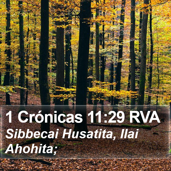 1 Crónicas 11:29 RVA Bible Study