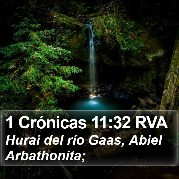 1 Crónicas 11:32 RVA Bible Study