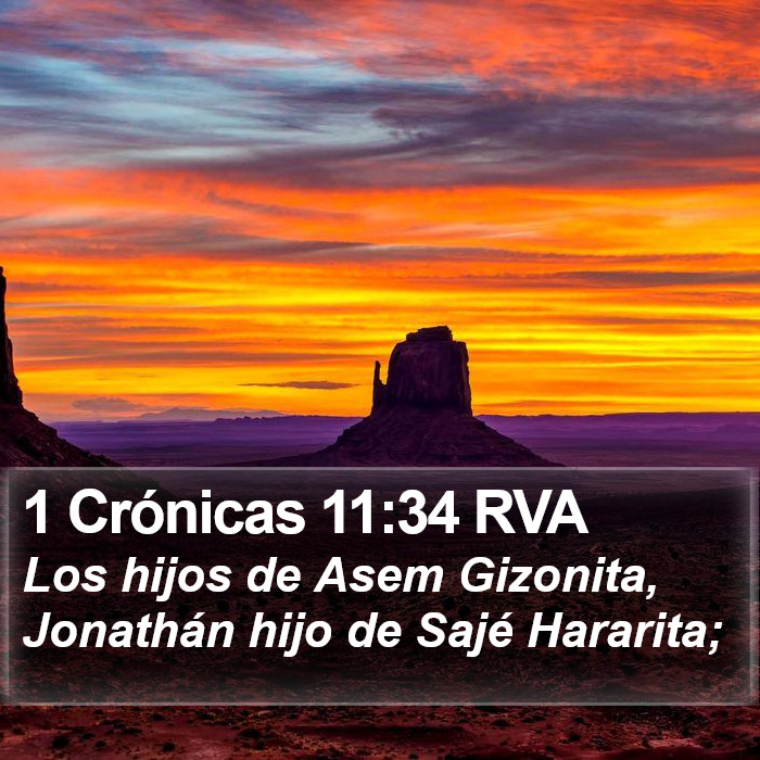 1 Crónicas 11:34 RVA Bible Study