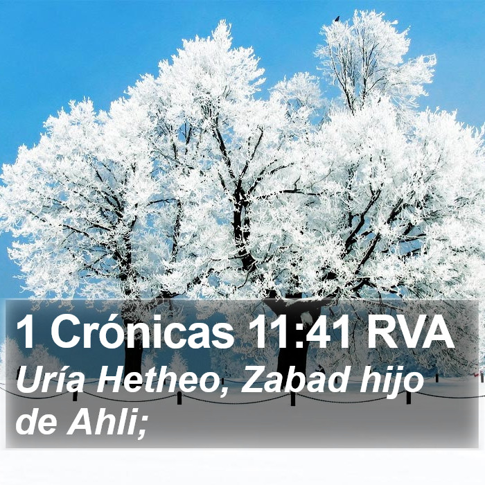 1 Crónicas 11:41 RVA Bible Study