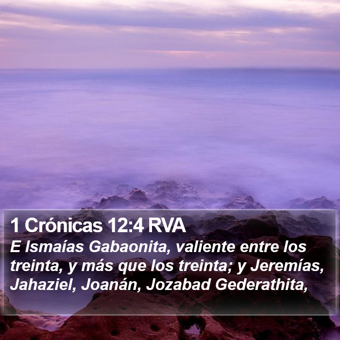 1 Crónicas 12:4 RVA Bible Study