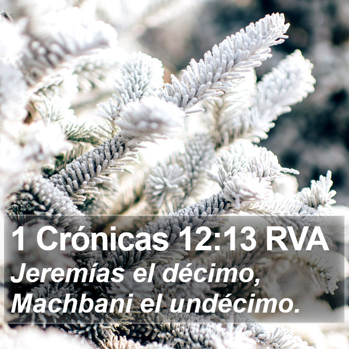 1 Crónicas 12:13 RVA Bible Study