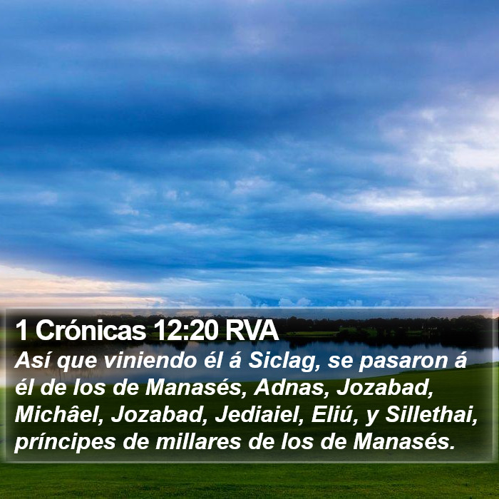 1 Crónicas 12:20 RVA Bible Study