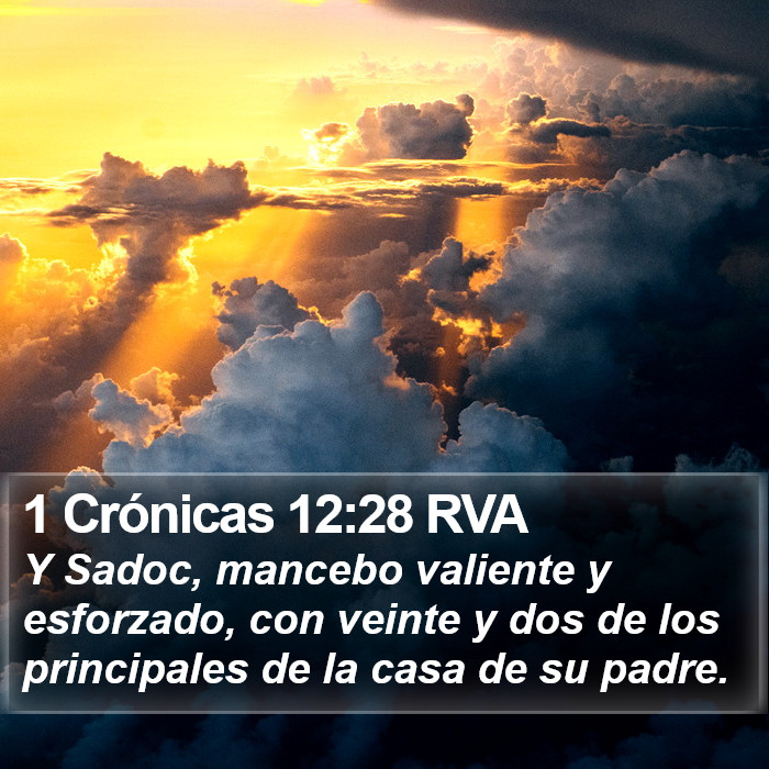 1 Crónicas 12:28 RVA Bible Study