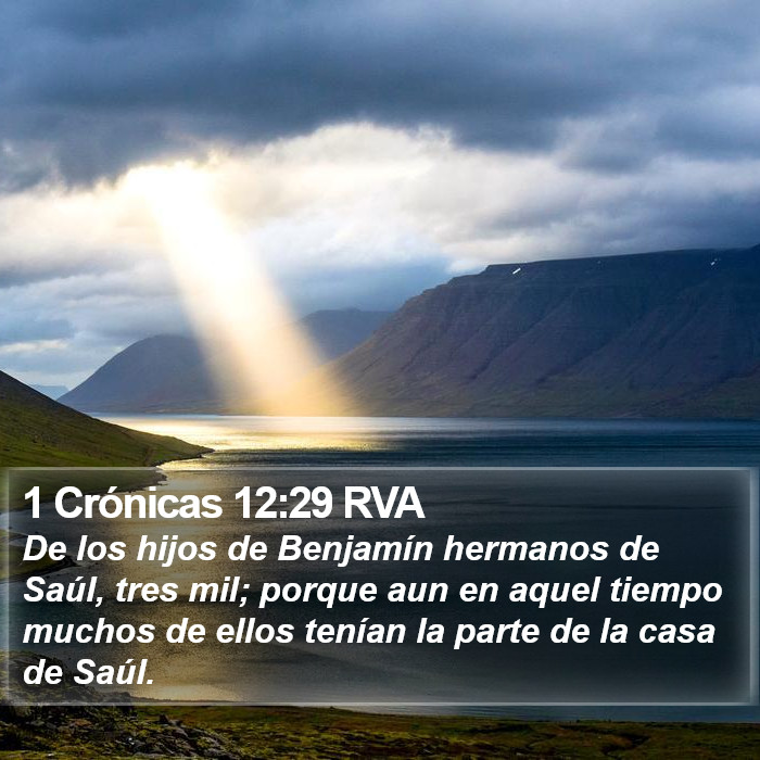 1 Crónicas 12:29 RVA Bible Study