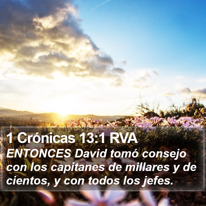 1 Crónicas 13:1 RVA Bible Study