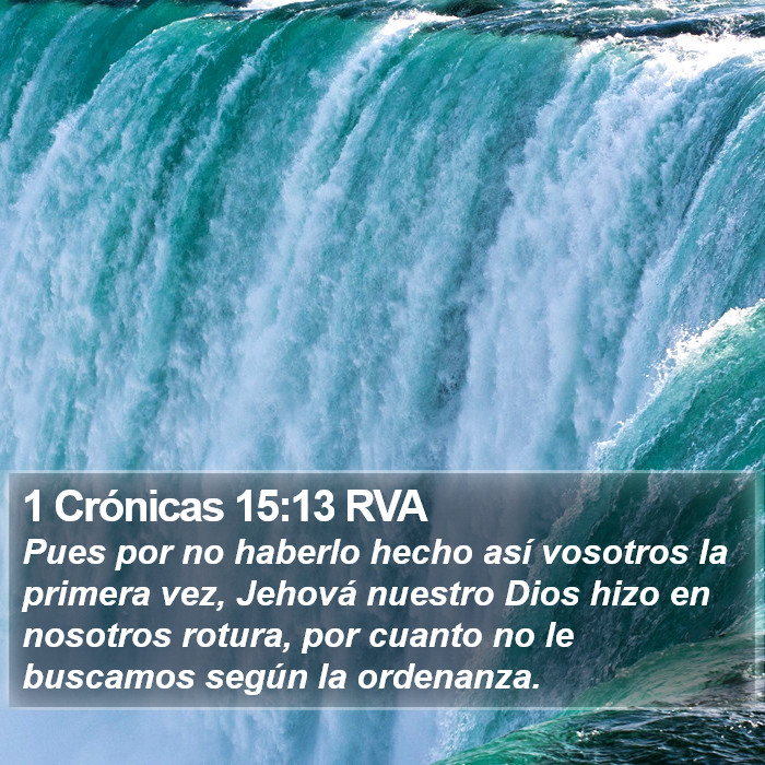 1 Crónicas 15:13 RVA Bible Study