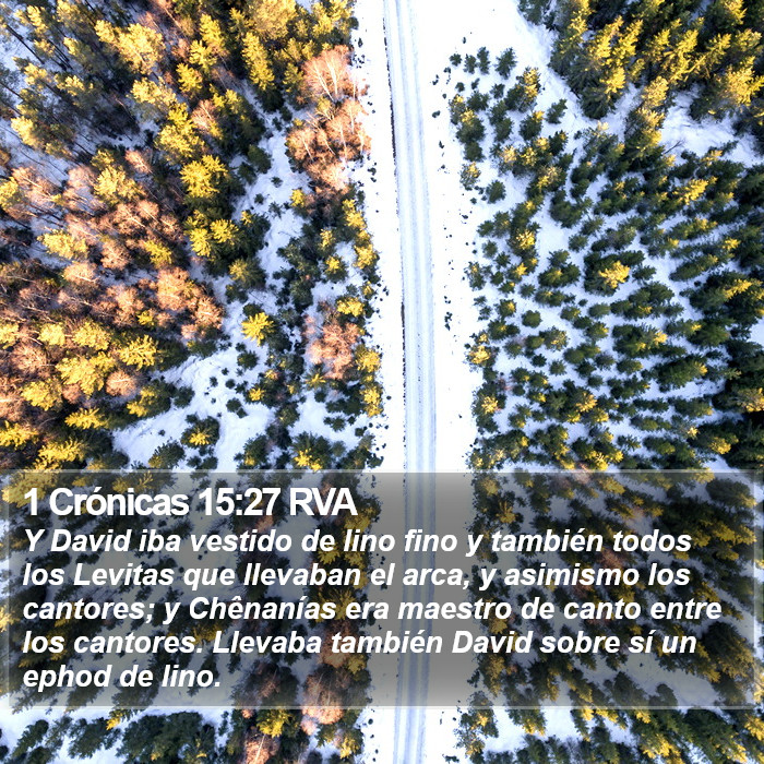 1 Crónicas 15:27 RVA Bible Study