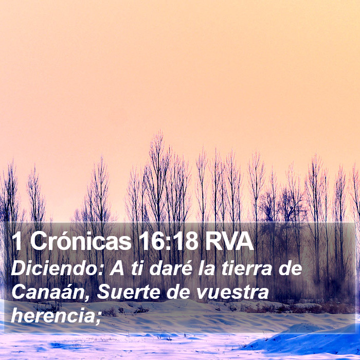 1 Crónicas 16:18 RVA Bible Study