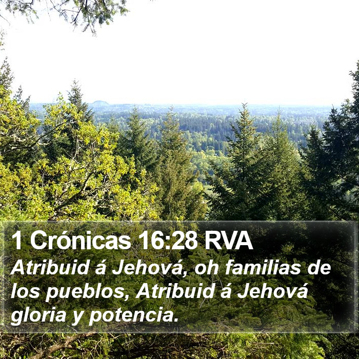 1 Crónicas 16:28 RVA Bible Study