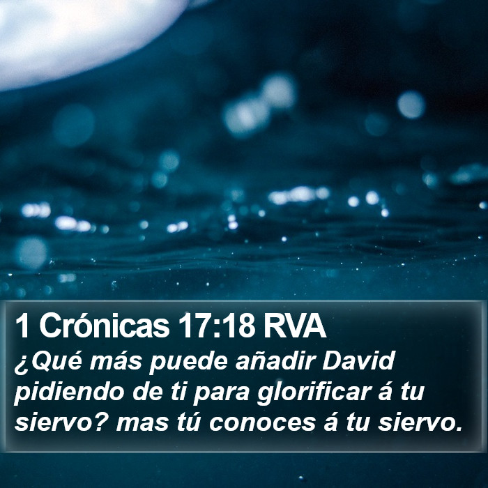 1 Crónicas 17:18 RVA Bible Study