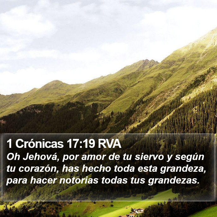 1 Crónicas 17:19 RVA Bible Study