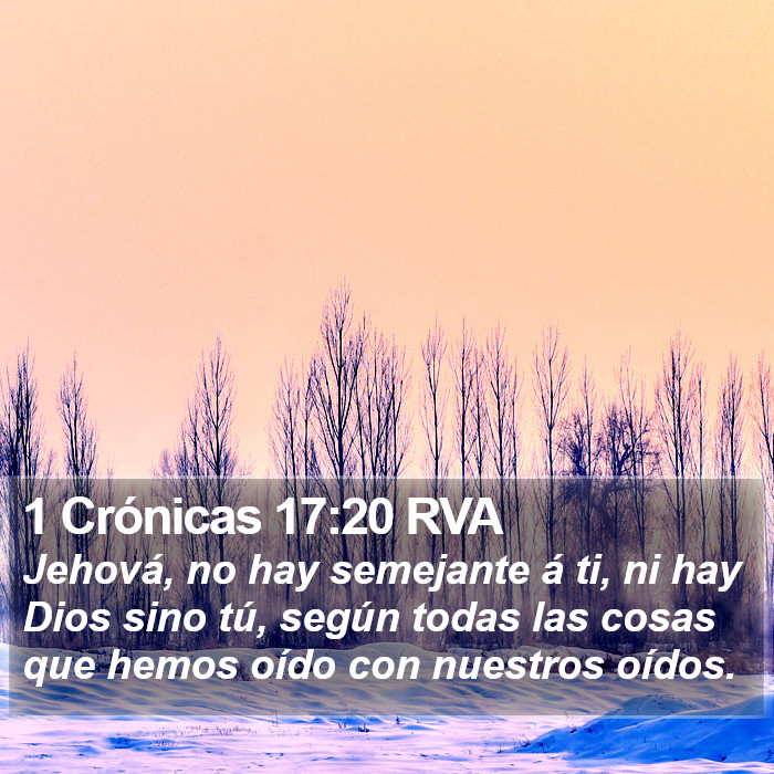 1 Crónicas 17:20 RVA Bible Study