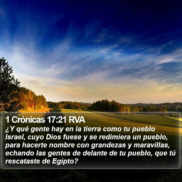 1 Crónicas 17:21 RVA Bible Study