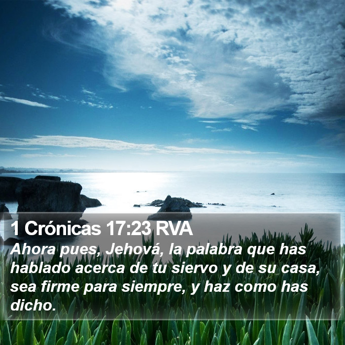 1 Crónicas 17:23 RVA Bible Study