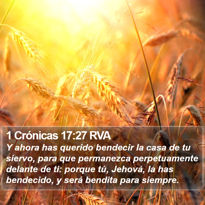 1 Crónicas 17:27 RVA Bible Study