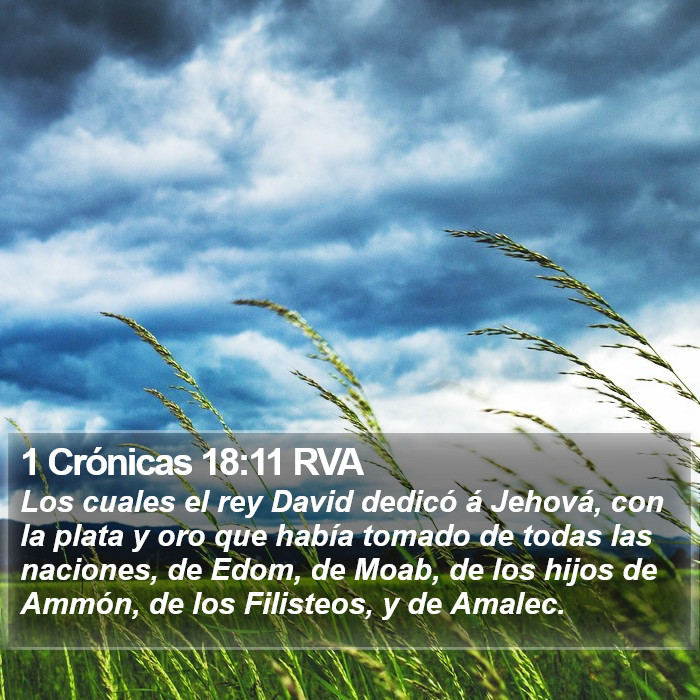 1 Crónicas 18:11 RVA Bible Study