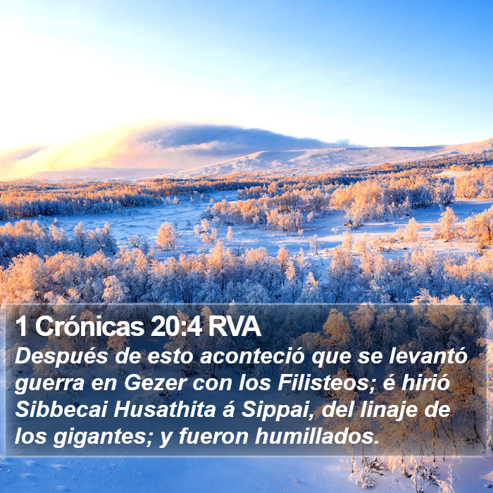 1 Crónicas 20:4 RVA Bible Study