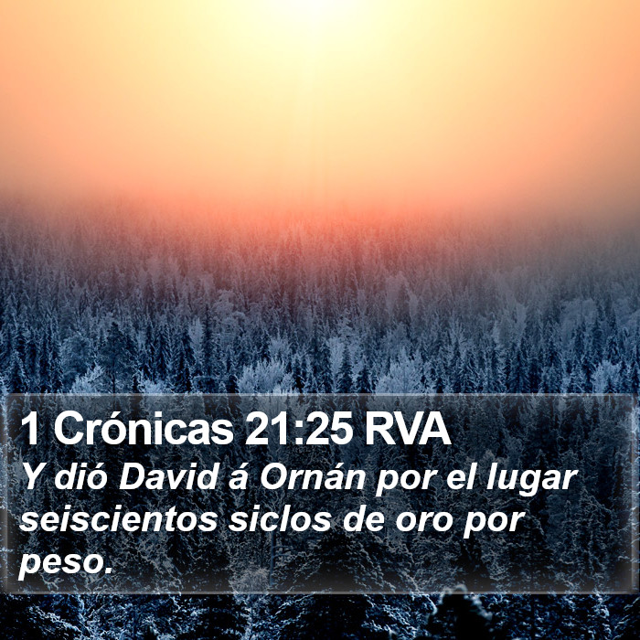 1 Crónicas 21:25 RVA Bible Study