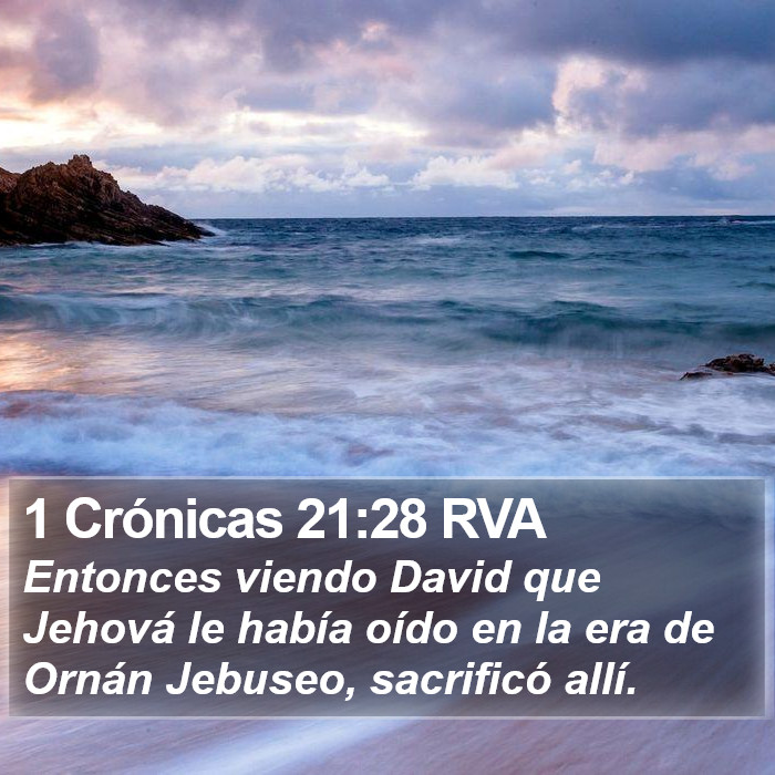 1 Crónicas 21:28 RVA Bible Study