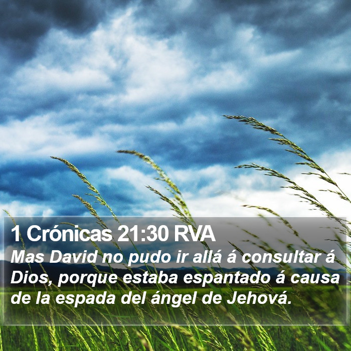 1 Crónicas 21:30 RVA Bible Study