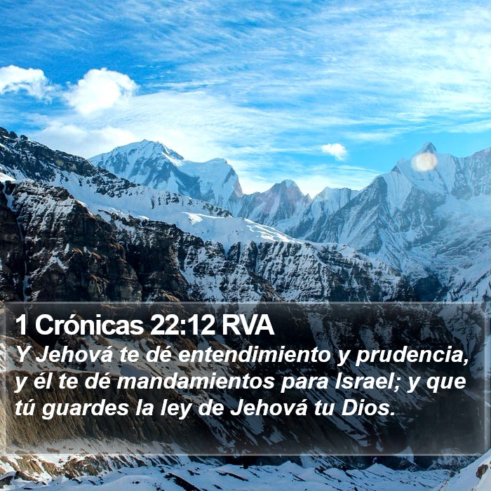 1 Crónicas 22:12 RVA Bible Study