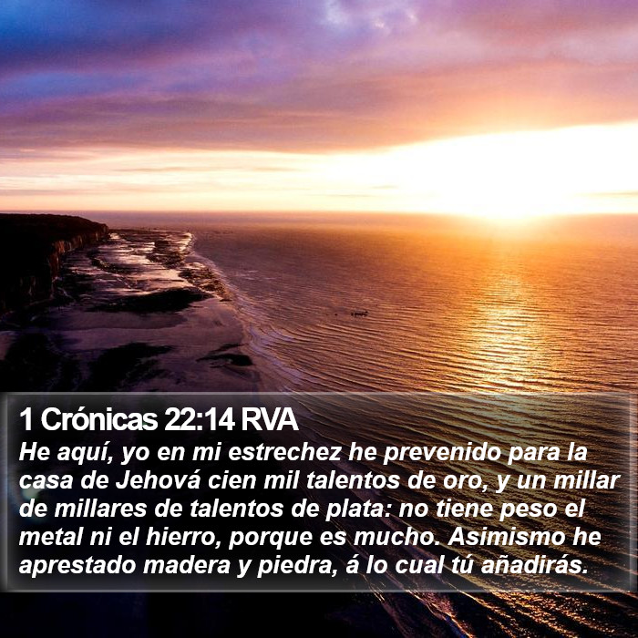 1 Crónicas 22:14 RVA Bible Study