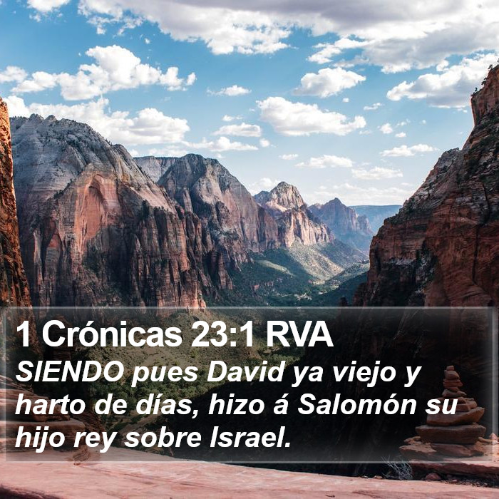 1 Crónicas 23:1 RVA Bible Study