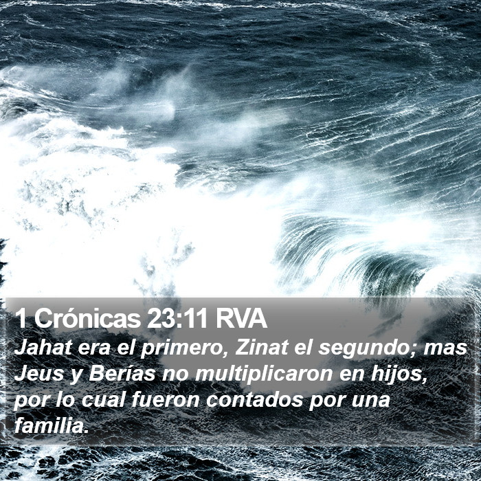 1 Crónicas 23:11 RVA Bible Study