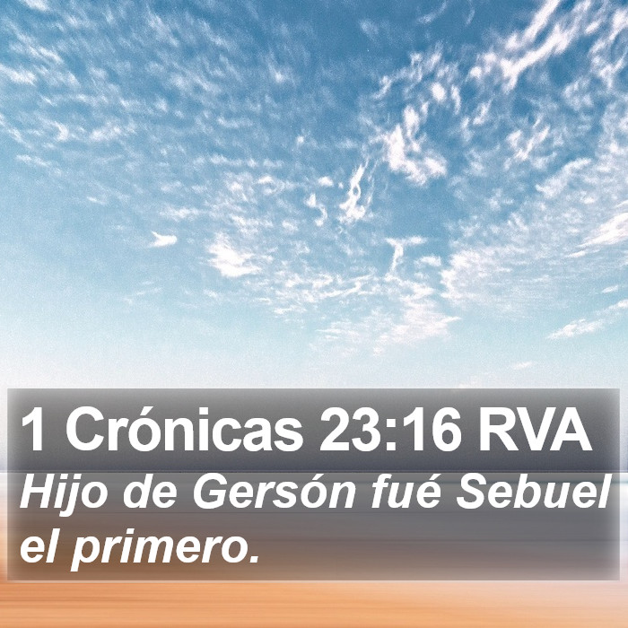 1 Crónicas 23:16 RVA Bible Study