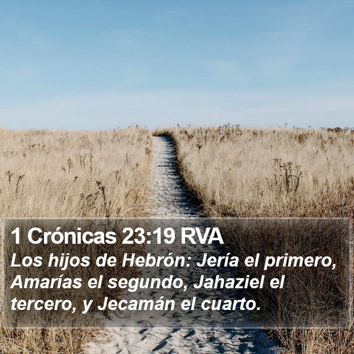 1 Crónicas 23:19 RVA Bible Study