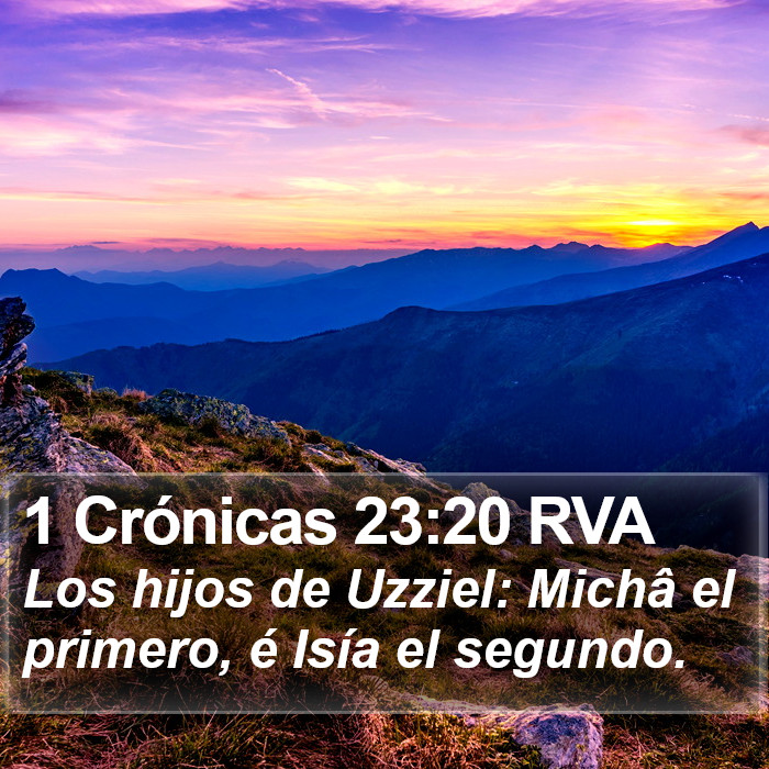 1 Crónicas 23:20 RVA Bible Study