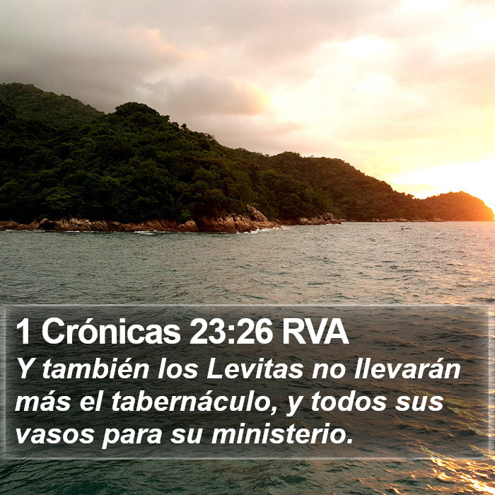 1 Crónicas 23:26 RVA Bible Study