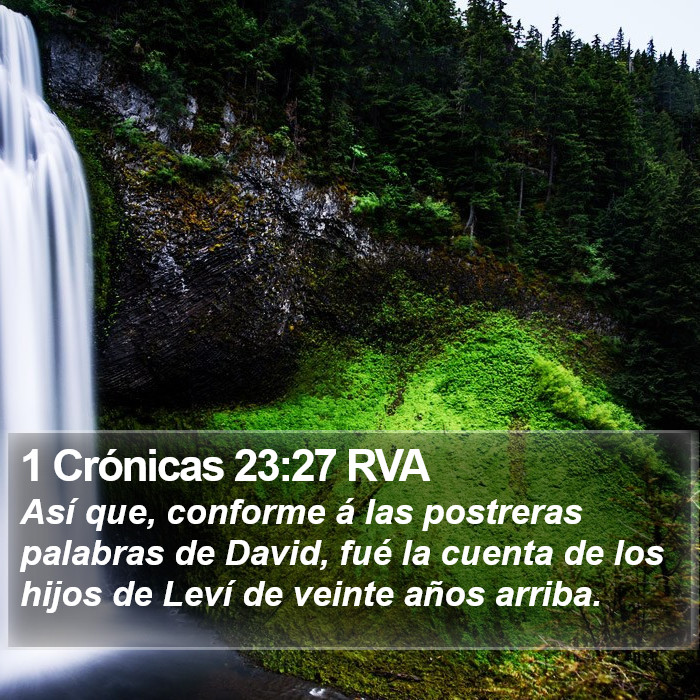 1 Crónicas 23:27 RVA Bible Study