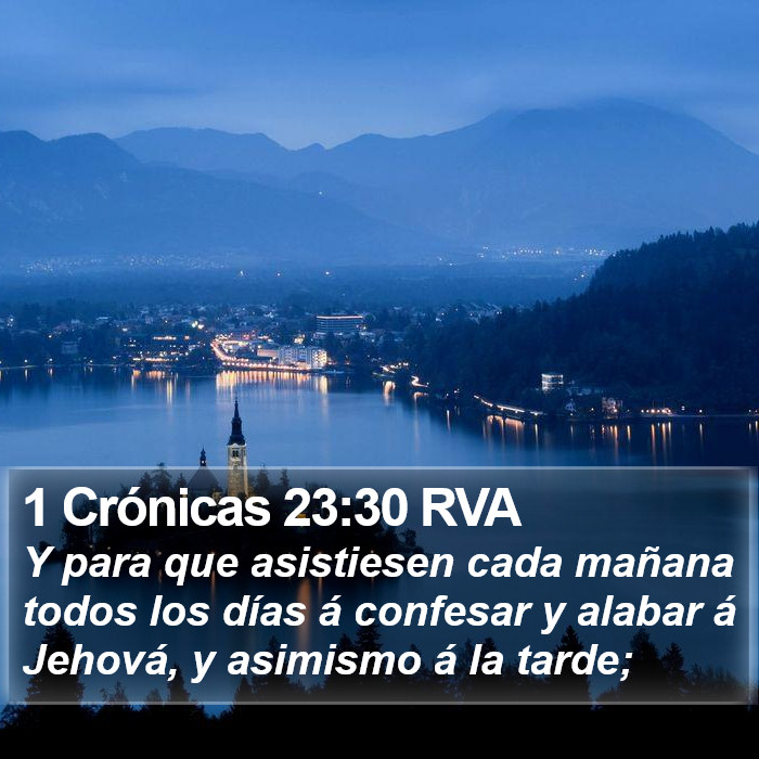 1 Crónicas 23:30 RVA Bible Study