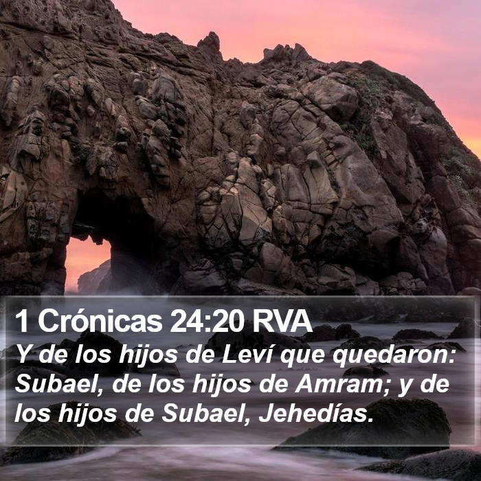 1 Crónicas 24:20 RVA Bible Study