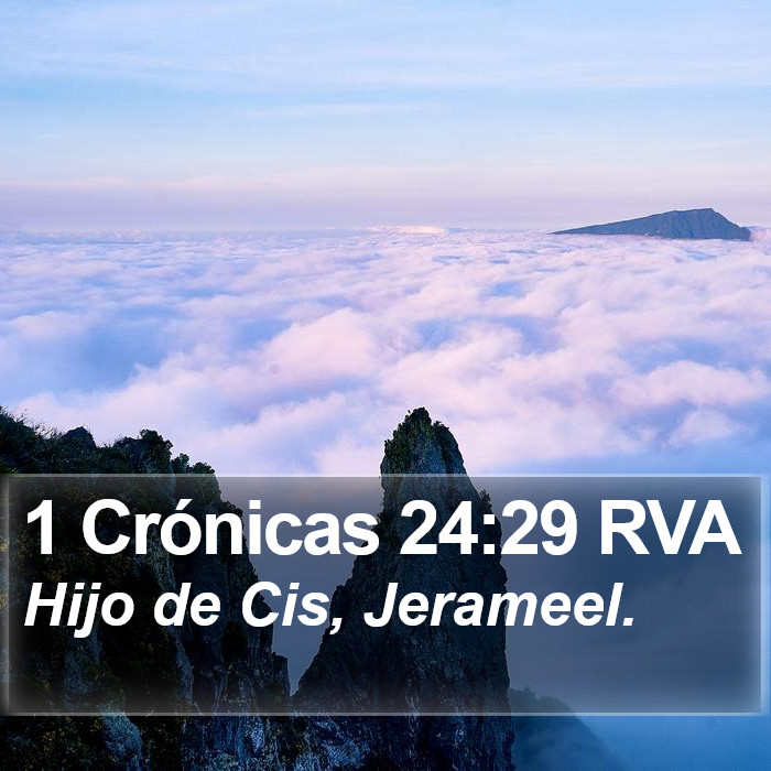 1 Crónicas 24:29 RVA Bible Study