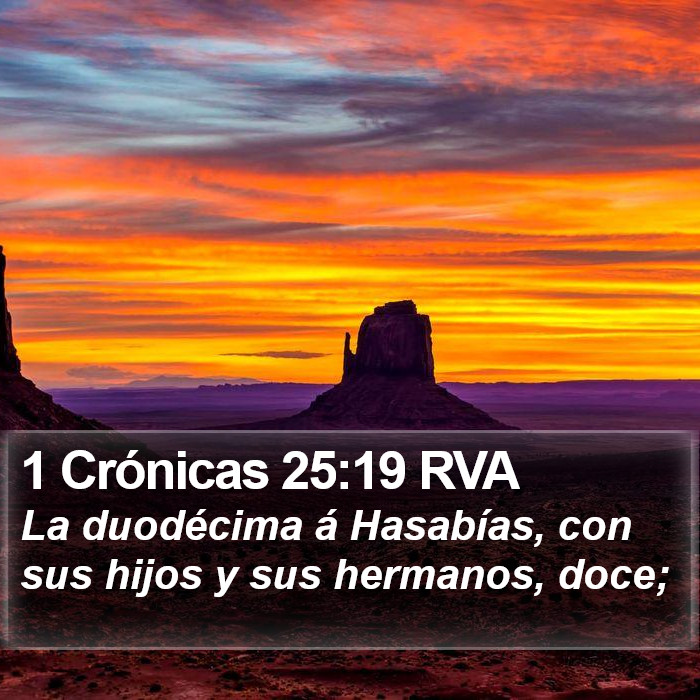 1 Crónicas 25:19 RVA Bible Study