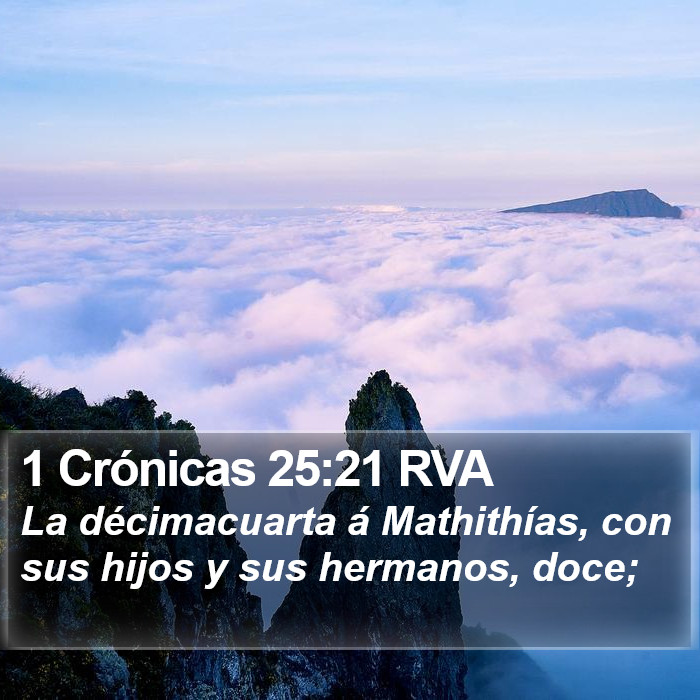 1 Crónicas 25:21 RVA Bible Study