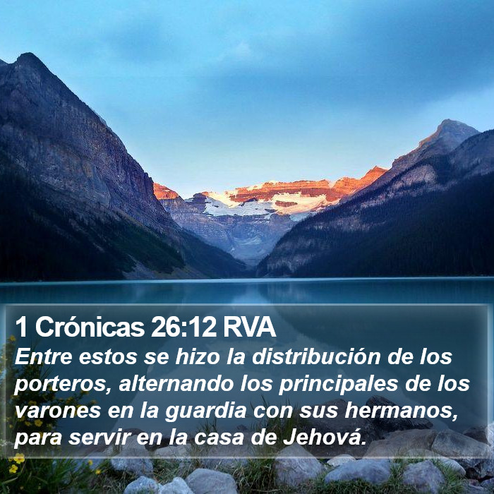 1 Crónicas 26:12 RVA Bible Study