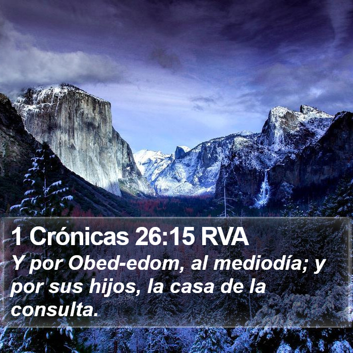 1 Crónicas 26:15 RVA Bible Study