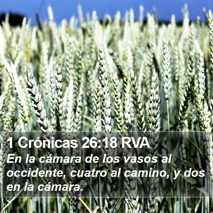 1 Crónicas 26:18 RVA Bible Study