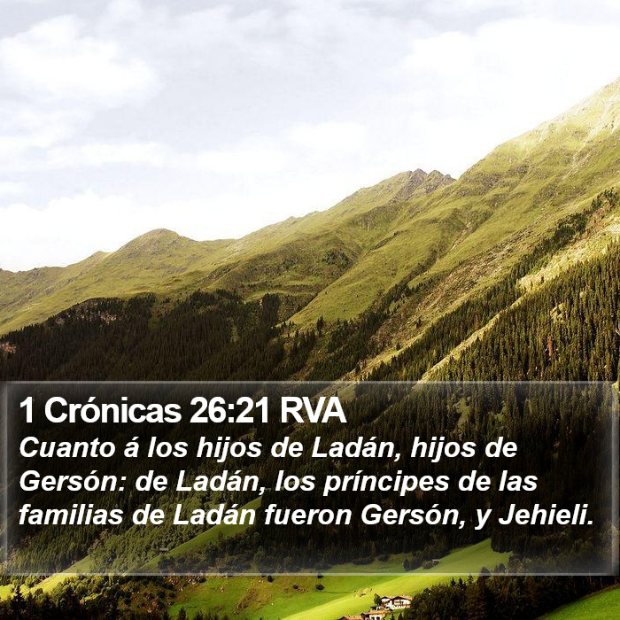 1 Crónicas 26:21 RVA Bible Study